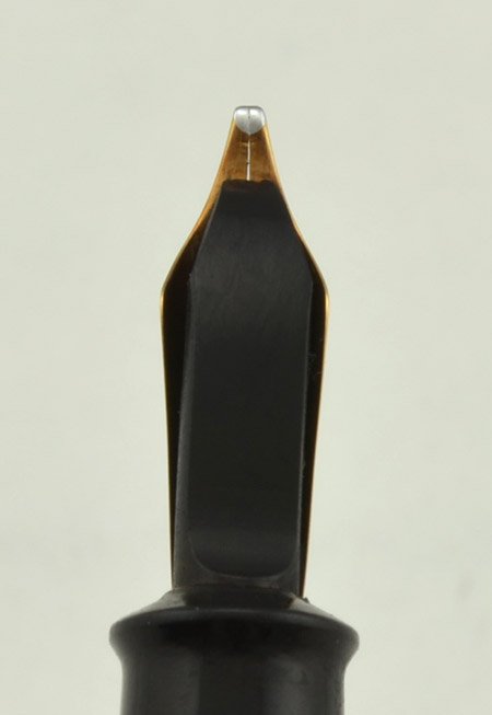 Conway Stewart 388 - 1950s, Green Marble, Left Oblique 14k 3L Nib